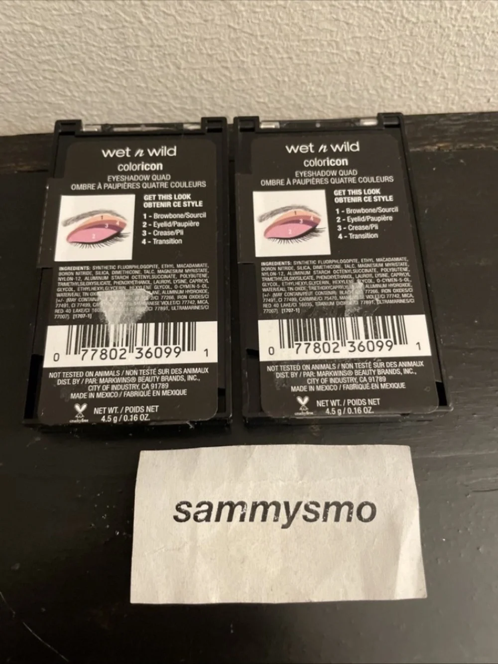 Wet N Wild Coloricon Eyeshadow Quad Palette 344 B Petalette x2